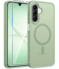 Samsung Galaxy A17/A16 Handyhülle: Magnetische, durchscheinende, matte, stoßfeste und schlanke Handyhülle – Fallschutz nach Militärstandard, harte Rückseite, Anti-Fingerabdruck-Schutzhülle 