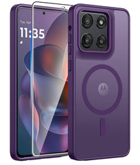 Motorola Moto G Stylus 5G 2026/ 2025 Handyhülle: Magnetische, durchscheinende, matte, stoßfeste, schlanke Handyhülle – Militärtauglicher, fallsicherer harter Rücken, Anti-Fingerabdruck-Schutzhülle