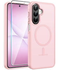 Samsung Galaxy A27 Phone Case: Magnetic Translucent Matte Shockproof Slim Phone Cover - Military Grade Drop Proof Hard Back Anti-Fingerprint Protective Case