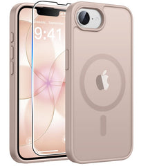 iPhone 17E 16E Phone Case: Magnetic Charging Shockproof Magsafe Support - Frosted Oil Spray Touch