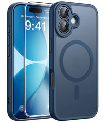 FNTCASE for iPhone 17 Case: Strong Magnetic Translucent Matte Slim Shockproof Protective Drop Full Protection Phone Cover