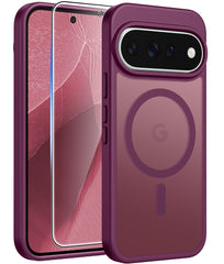 Google Pixel 11/ 11 Pro Case, FNTCASE Translucent Matte Magnetic Shockproof Cover, Military Drop-Tested Anti-Fingerprint Hard Back