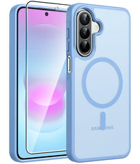 Samsung Galaxy A27 Phone Case: Magnetic Translucent Matte Shockproof Slim Phone Cover - Military Grade Drop Proof Hard Back Anti-Fingerprint Protective Case