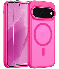 Google Pixel 11/ 11 Pro Case, FNTCASE Translucent Matte Magnetic Shockproof Cover, Military Drop-Tested Anti-Fingerprint Hard Back