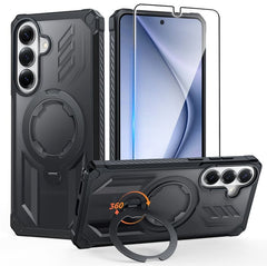 Samsung S26 Plus Magnetic Rugged Case Featuring Ring Kickstand Military Grade Protection