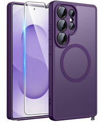 Samsung Galaxy S25 Ultra 6.9 Inch Phone Case: Magnetic Translucent Matte Shockproof Slim Phone Cover - Military Grade Drop Proof Hard Back Anti-Fingerprint Protective Case
