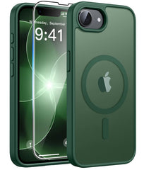 FNTCASE für iPhone SE 4/ SE 2025/ 16E Handyhülle: Magnetisches Laden, stoßfeste Magsafe-Unterstützung – Frosted Oil Spray Touch 