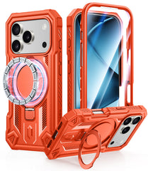 FNTCASE for iPhone 17 Pro Max Case with Ring Holder Magnetic Kickstand Military Grade Shockproof Protective Rugged Cell Phone Cover