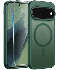 Google Pixel 11/ 11 Pro Case, FNTCASE Translucent Matte Magnetic Shockproof Cover, Military Drop-Tested Anti-Fingerprint Hard Back