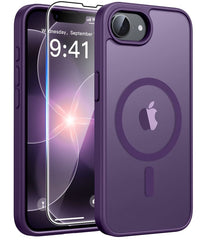 iPhone 17E 16E Phone Case: Magnetic Charging Shockproof Magsafe Support - Frosted Oil Spray Touch