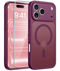 iPhone 18 Pro Case: Strong Magnetic Translucent Matte Slim Shockproof Protective Drop Full Protection Phone Cover
