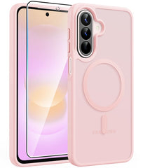 Samsung Galaxy A27 Phone Case: Magnetic Translucent Matte Shockproof Slim Phone Cover - Military Grade Drop Proof Hard Back Anti-Fingerprint Protective Case