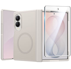 Samsung Galaxy Z Fold 8 with Hinge Protection Translucent MagSafe Matte Case Military Grade Shockproof Protective Phone Cover