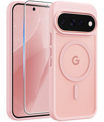 Google Pixel 11/ 11 Pro Case, FNTCASE Translucent Matte Magnetic Shockproof Cover, Military Drop-Tested Anti-Fingerprint Hard Back
