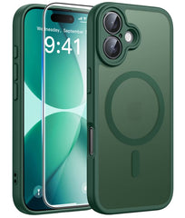 FNTCASE for iPhone 17 Case: Strong Magnetic Translucent Matte Slim Shockproof Protective Drop Full Protection Phone Cover