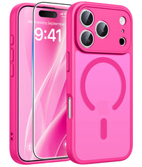 FNTCASE for iPhone 17 Pro Max Case: Strong Magnetic Translucent Matte Slim Shockproof Protective Drop Full Protection Phone Cover