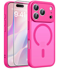 FNTCASE for iPhone 17 Pro Case: Strong Magnetic Translucent Matte Slim Shockproof Protective Drop Full Protection Phone Cover