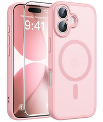 FNTCASE for iPhone 17 Case: Strong Magnetic Translucent Matte Slim Shockproof Protective Drop Full Protection Phone Cover