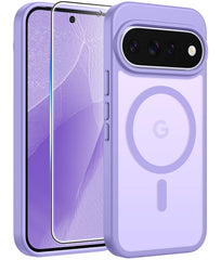 Google Pixel 11/ 11 Pro Case, FNTCASE Translucent Matte Magnetic Shockproof Cover, Military Drop-Tested Anti-Fingerprint Hard Back