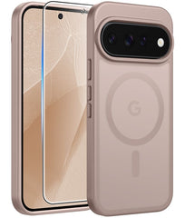 Google Pixel 11/ 11 Pro Case, FNTCASE Translucent Matte Magnetic Shockproof Cover, Military Drop-Tested Anti-Fingerprint Hard Back