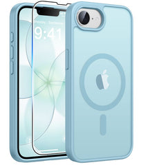 FNTCASE für iPhone SE 4/ SE 2025/ 16E Handyhülle: Magnetisches Laden, stoßfeste Magsafe-Unterstützung – Frosted Oil Spray Touch 