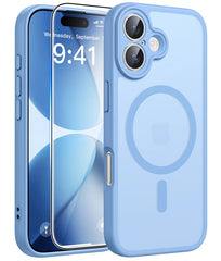 FNTCASE for iPhone 17 Case: Strong Magnetic Translucent Matte Slim Shockproof Protective Drop Full Protection Phone Cover