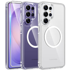 Samsung Galaxy S26 Ultra Clear Phone Case: Magnetic Charging Shockproof Magsafe Support