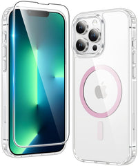 iPhone 13 Pro クリアケース: 磁気充電黄変防止耐衝撃 Magsafe 