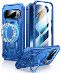 FNTCASE for Google Pixel 10/ 10 Pro/ 9/ 9 Pro Case with Ring Holder Magnetic Kickstand Military Grade Shockproof Protective Rugged Cell Phone Cover