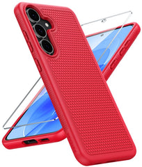 FNTCASE For Samsung Galaxy S25 FE Shock Protection Cell Phone Case Sturdy Cover with Non-Slip Texture