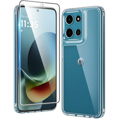 FNTCASE for Motorola Moto G Play 2026 6.7 inch Clear Case: Wireless Charging Anti Yellowing Shockproof Phone Case