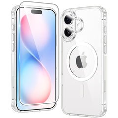 FNTCASE iPhone 16 Plus 6.7インチケース: 磁気充電 黄ばみ防止 耐衝撃 Magsafe サポート 携帯電話ケース