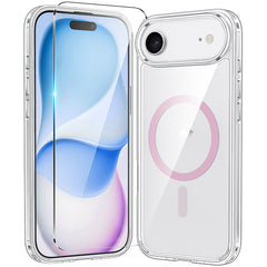FNTCASE For iPhone 17 Air 6.6 inch Clear Case: Magnetic Charging Shockproof Magsafe Support