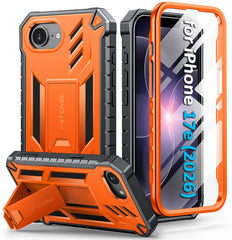 iPhone 17E 2026 Phone Case: Military Grade Shockproof with Built-in Screen Protector and Kickstand