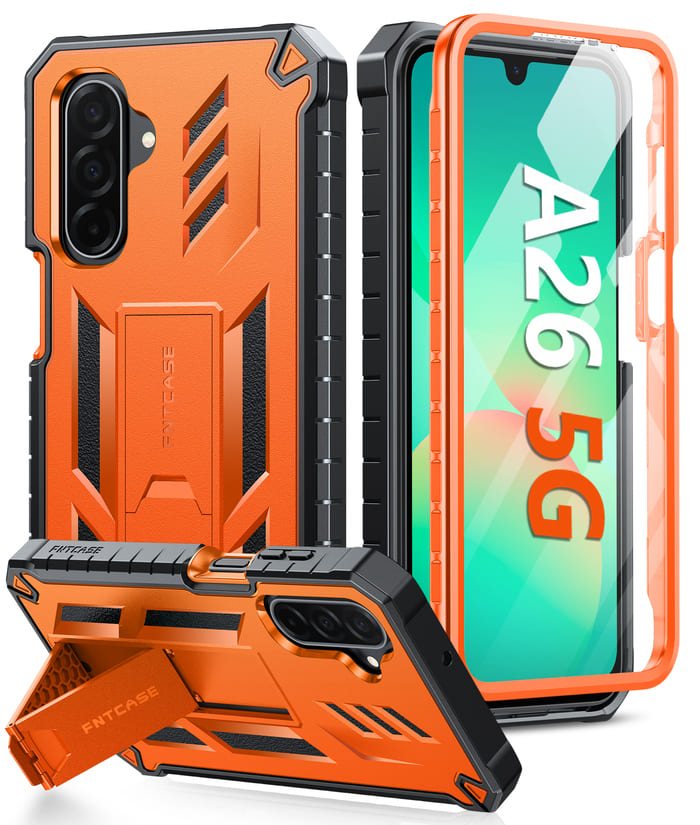 Samsung Galaxy A26 6.7 inch Phone Case: Military Grade Shockproof with Built-in Screen Protector and Kickstand – FNTCASE OFFICIAL Samsung Galaxy A26 6.7 inch Phone Case: Military Grade Shockproof with Built-in Screen Protector and Kickstand – FNTCASE OFFICIAL