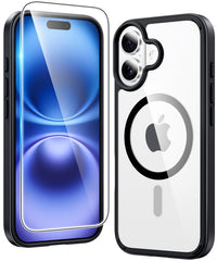 FNTCASE for iPhone 16 6.1 inch Case: Magnetic Charging Anti Yellowing Shockproof Magsafe Support Phone Case