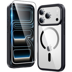 FNTCASE For iPhone 17 Pro Max 6.9 inch Clear Case: Magnetic Charging Shockproof Magsafe Support