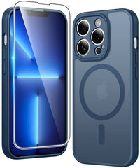 FNTCASE for iPhone 13 Pro Case: Strong Magnetic Translucent Matte Slim Shockproof Protective Drop Full Protection Phone Cover