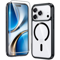 FNTCASE For iPhone 17 Pro Max 6.9 inch Clear Case: Magnetic Charging Shockproof Magsafe Support