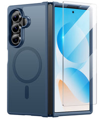 Samsung Z Fold 7 7.6 inch Phone Case: Magnetic Charging Shockproof Magsafe Support - Frosted Oil Spray Touch