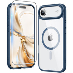 FNTCASE for iPhone Air Case: Clear Anti Yellowing Magnetic Military Grade Drop Protection Cell Phone Cover - Rugged Shockproof Protective Bumper Transparent