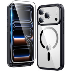FNTCASE For iPhone 17 Pro 6.3 inch Clear Case: Magnetic Charging Shockproof Magsafe Support