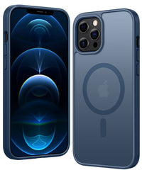 FNTCASE iPhone 12 Pro Max ケース: 磁気充電 耐衝撃 Magsafe サポート - フロスト オイル スプレー タッチ