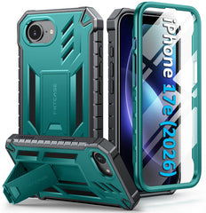 iPhone 17E 2026 Phone Case: Military Grade Shockproof with Built-in Screen Protector and Kickstand