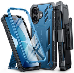 FNTCASE for iPhone 17 Case: Military Grade Rugged Cell Phone Cover with Kickstand and Belt Clip Holster