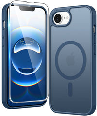 FNTCASE für iPhone SE 4/ SE 2025/ 16E Handyhülle: Magnetisches Laden, stoßfeste Magsafe-Unterstützung – Frosted Oil Spray Touch 