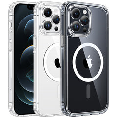 FNTCASE iPhone 12 Pro Max 6.7インチ用クリア電話ケース: 磁気充電 耐衝撃 Magsafe サポート