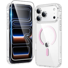 FNTCASE For iPhone 17 Pro 6.3 inch Clear Case: Magnetic Charging Shockproof Magsafe Support