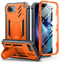 iPhone 17E 2026 Phone Case: Military Grade Shockproof with Built-in Screen Protector and Kickstand