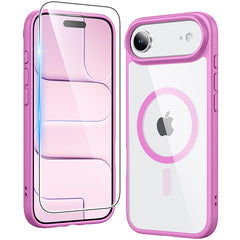 FNTCASE for iPhone Air Case: Clear Anti Yellowing Magnetic Military Grade Drop Protection Cell Phone Cover - Rugged Shockproof Protective Bumper Transparent